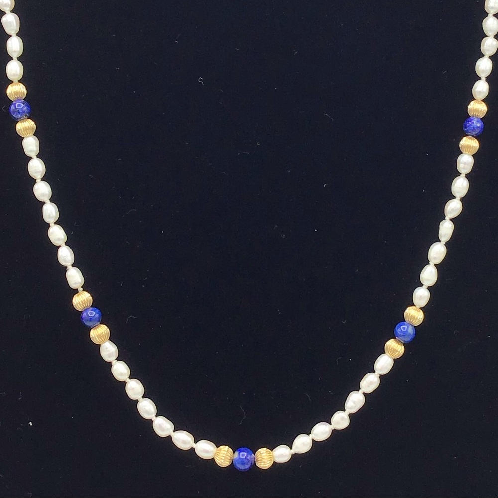 Hand Crafted Authentic Pearl Necklace NWT 25” - Picture 2 of 12